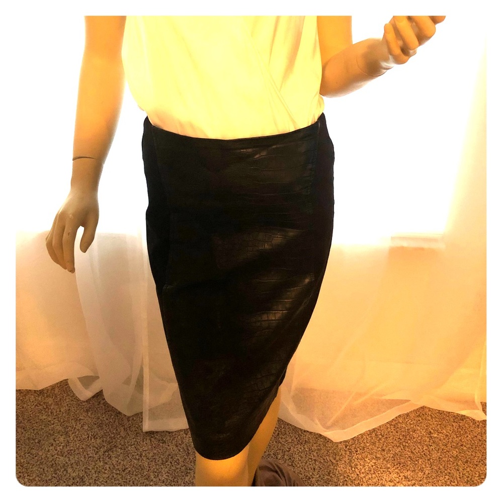 Croc print skirt